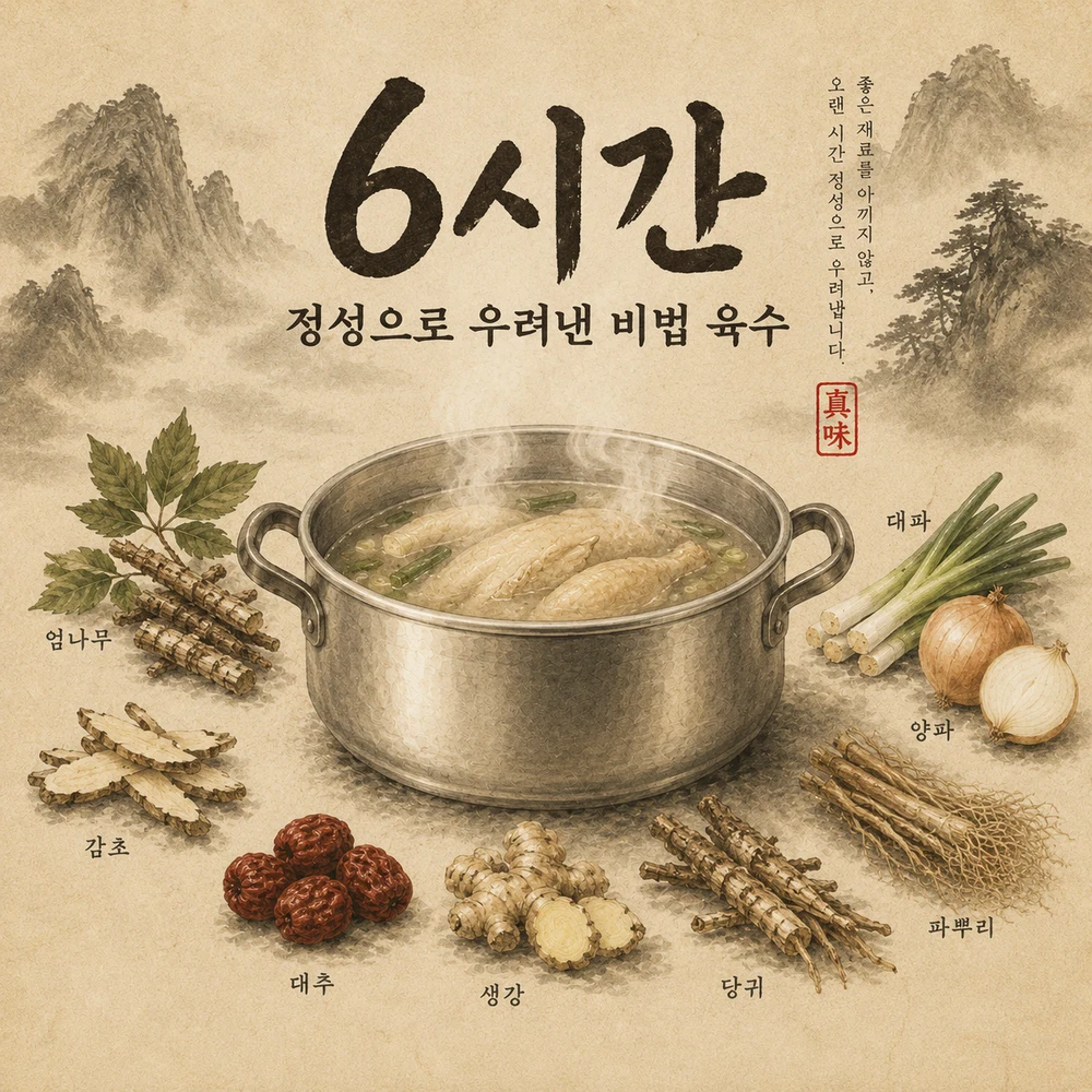 6시간 이상 정성으로 우려낸 육수